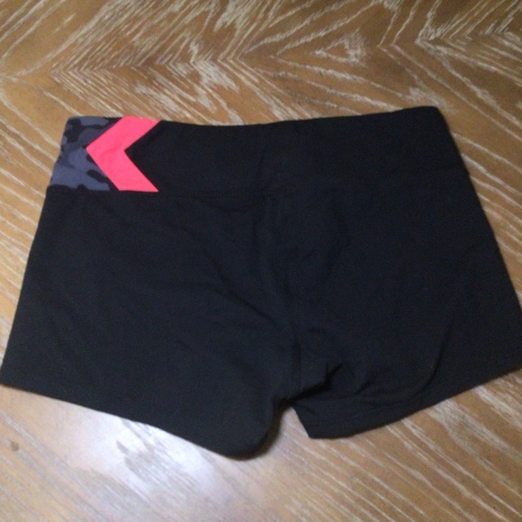 Jo+Jax Dancewear Womens Black/Coral Chevron Shortie Booty Dance Shorts Size Med - Picture 5 of 11